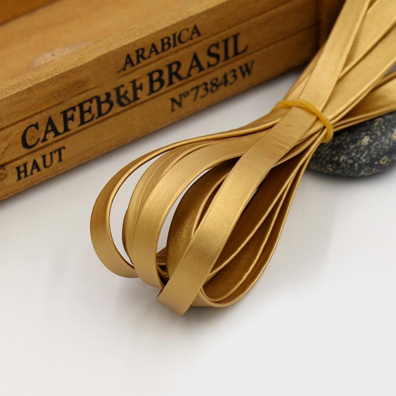 3 Metri Similpelle PU Nastro Sbieco 10mm Cucito Piping DIY Artigianato Patchwork Tappezzeria Tessile Nastro PU Guarnizione