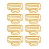 100Pcs Cute Paper Clips Yellow Cup Style Strong Metal Exquisite Color Kids Paper Clips for Home Scho