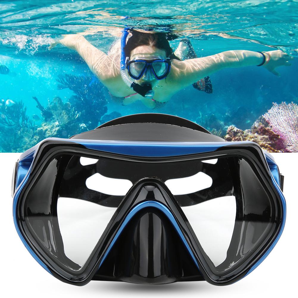 Silicone Adults Snorkeling Goggles Toughened Glass Large View Swimming Glasses Diving Equipment