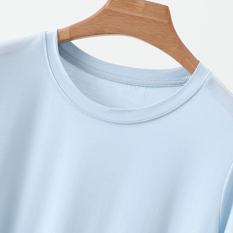 Women's Slimming U-Neck Short Sleeve Solid T-Shirt - Summer Fashion Basic