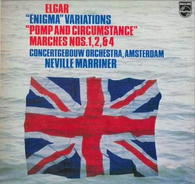 LP Record NEVILLE MARRINER, CONCERTGEBOUW ORC - Elgar: Enigma Variations, Pomp And  X7869 PHILIPS 1979 Japan Classical Used