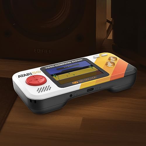 My Arcade Atari Pocket: Portable Video Game System with 100 Games, 2.75-inch Color Display, Ergonomic Design