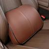 Adjustable Car Headrest Pillow Set Leather Auto Neck Protection Rest Pillows Seat Waist Supports Lumbar Cushion Memory Cotton