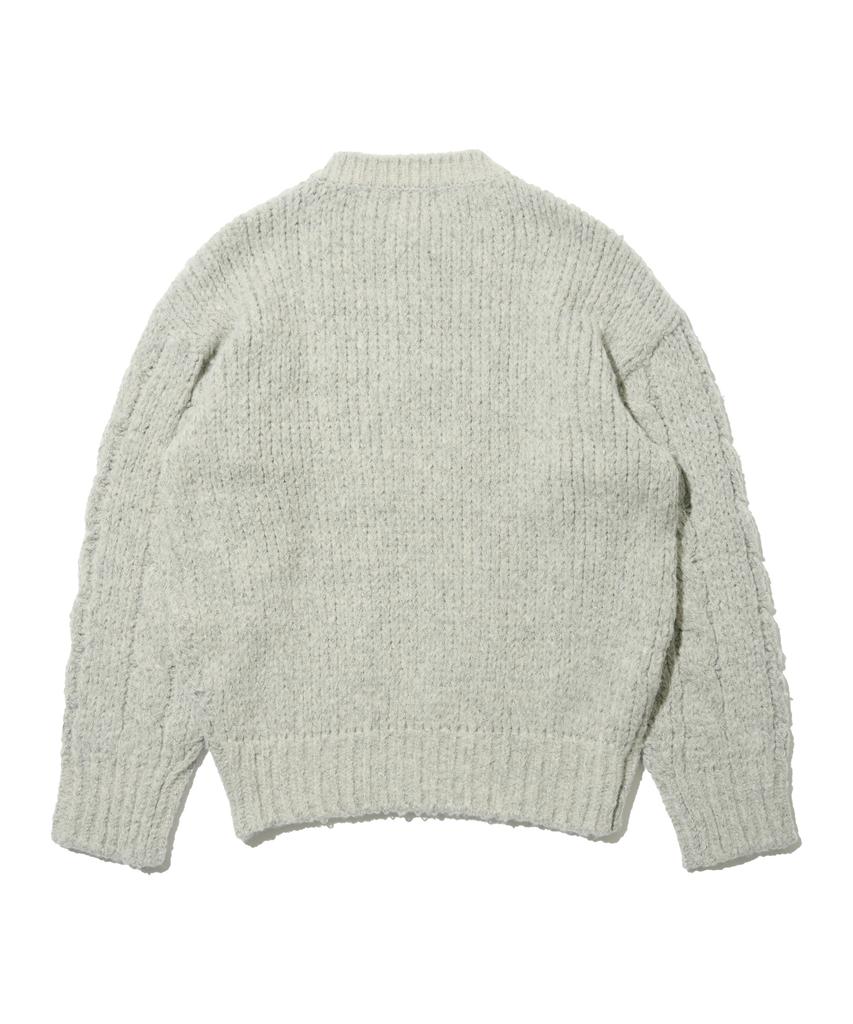 OTHERFITS Alpaca Henley Neck Knit (Gray)