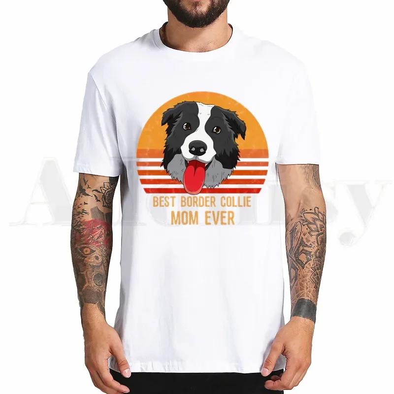 Border Collie Print Tshirt Hip Hop Girl Print Top Tees Harajuku Dog Cartoon Funny Kawaii Art Tshirts Men Fashion Summer Tshirts