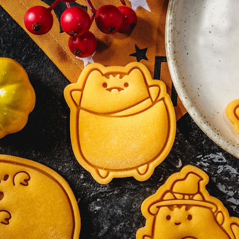 5 Set Cookie Moulds Biscuit Molding Pastrys Decorating Molds Halloween Biscuit Moulds Baking Supplies for Biscuit