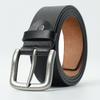 Retro New Leather Belt for Men's Genuine Leather Belt for Middle Aged and Young People with Versatile Pin Buckle Casual Trouser Belt