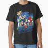 Sonics & Friends Shadow The Hedgehog Character Graphic T-Shirt Y2K Clothes Cartoon Tee Short Sl
