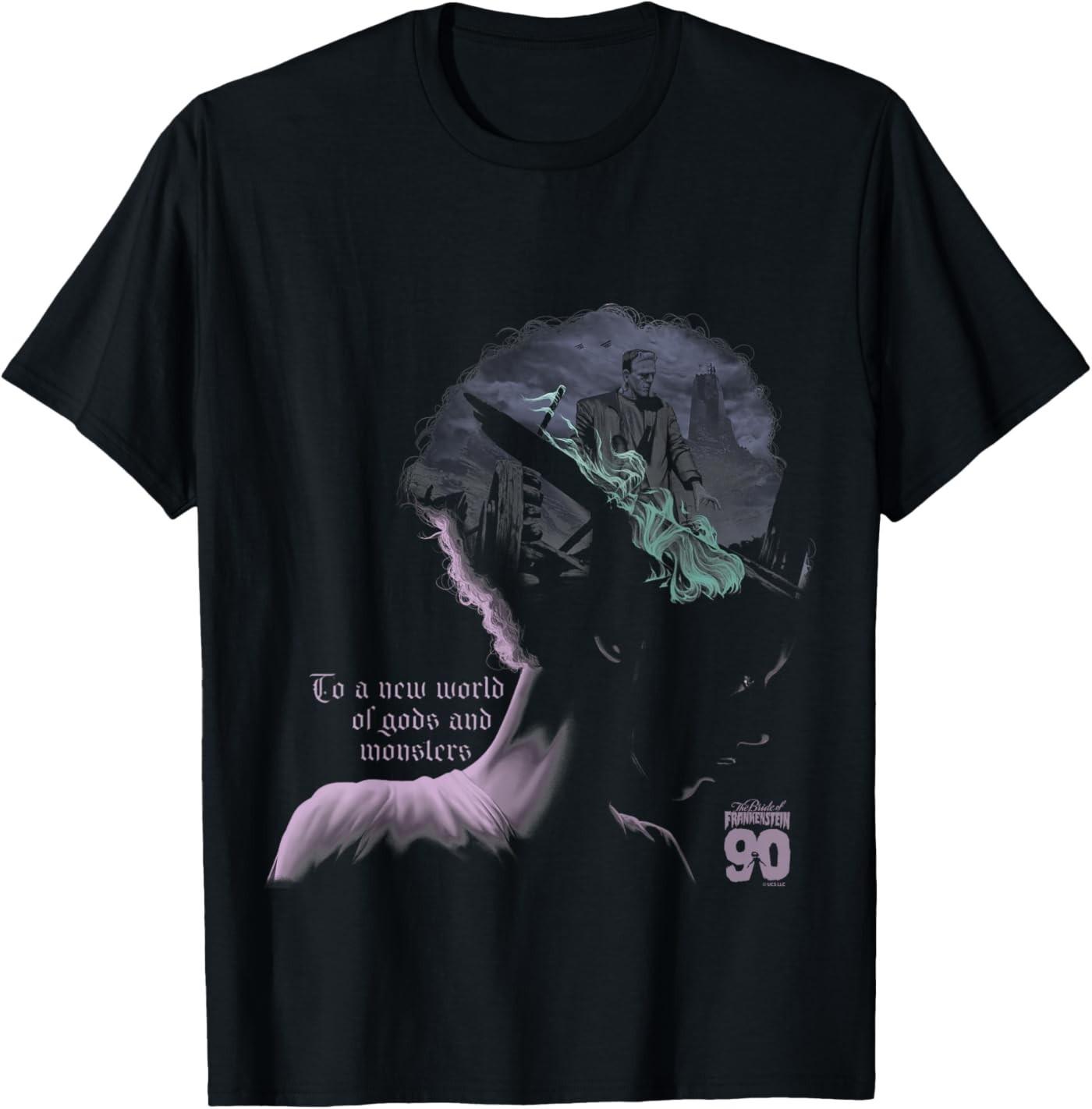 Bride of Frankenstein Haunting Silhouette T-Shirt S