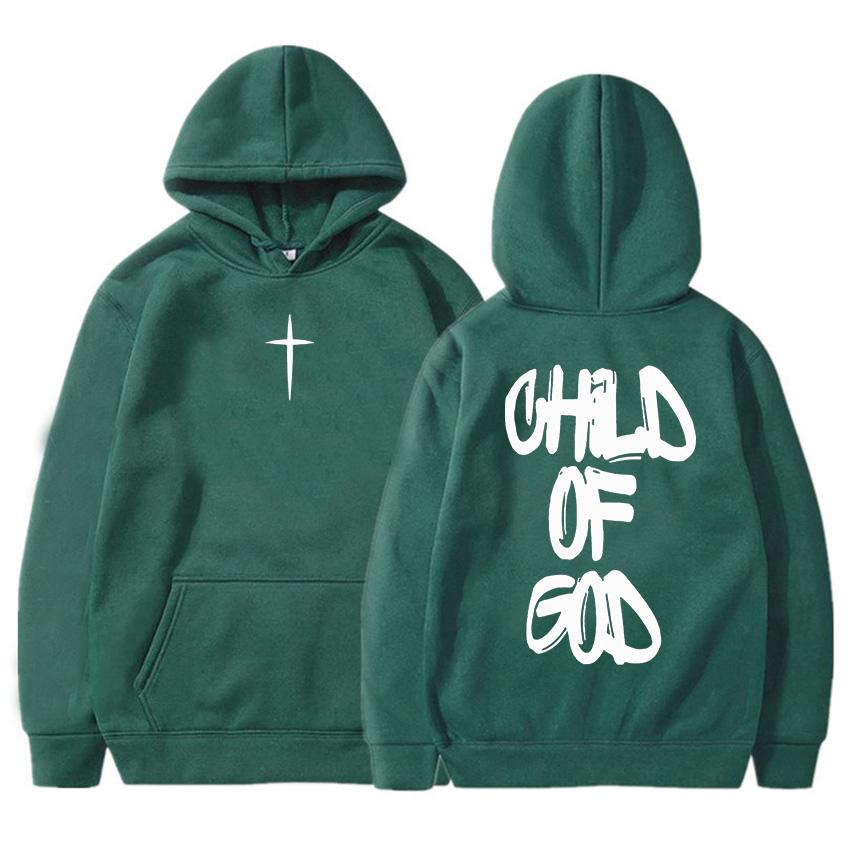 Copilul lui Dumnezeu Isus Credință Creștină Hanorace Iarnă Călduros Fleece Hanorac cu Glugă Imprimeu Grafic cu Litere Pulover Streetwear