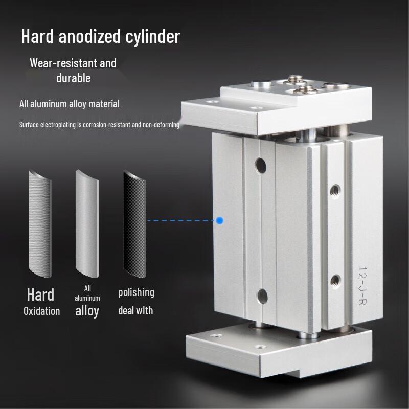 HFT Wide Parallel Pneumatic Gripper Cylinder CN Plug (adapter Included)