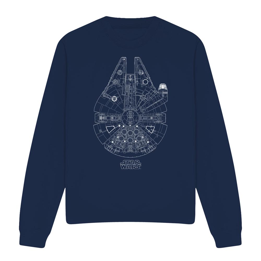 Star Wars Unisex Adult Millenium Lines Sweatshirt