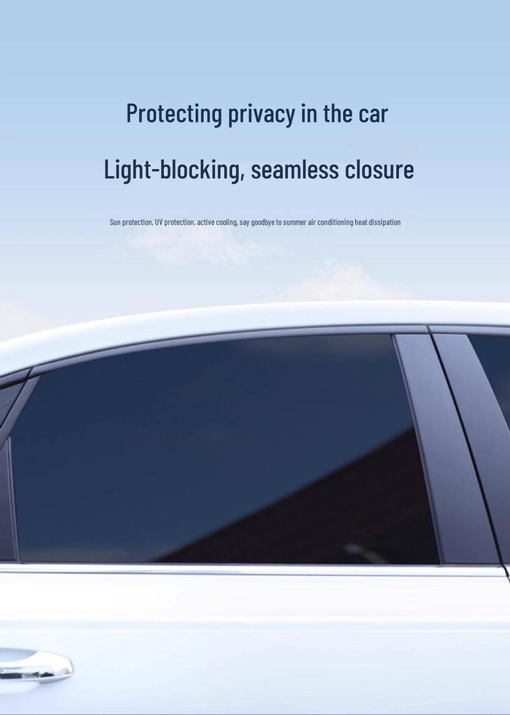 Magnetic Car Privacy Sunshade Curtains for Side Windows - Telescopic Sliding Track Design