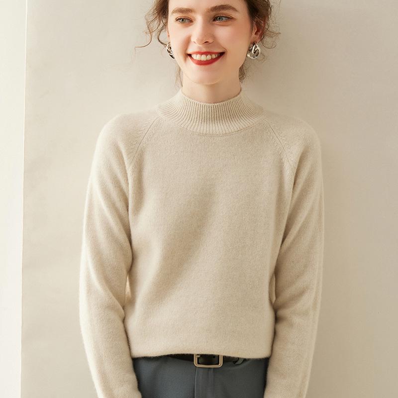 Plus Size Women's Thick Cashmere Raglan Sleeve Sweater