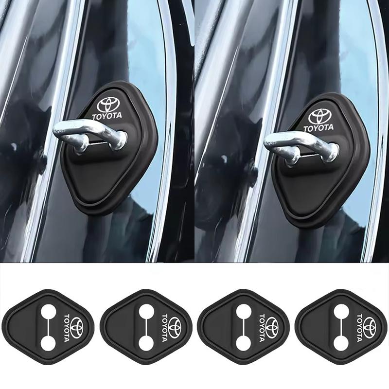 4Pcs Car Silicone Door Lock Cover Protect Buckle Cover Auto Accessorie For TOYOTA Corolla Auris Prius Yaris Highlander 4WD TRD