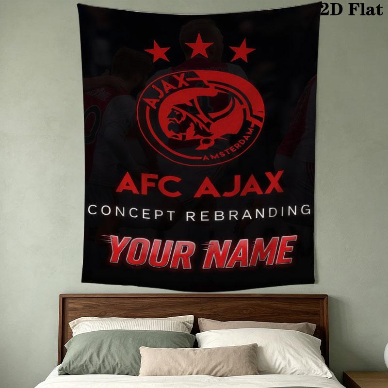 Afc Ajax Wall Hanging Printed Fabric Blanket Decorative Tapestries for Bedroom Living Room Home Decor
