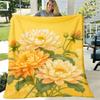 Yellow Daisy Print Flannel Blanket, Ultra Soft Comfortable Throw, Lightweight And Durable, Suitable for Sofa, Bed, Travel, And Camping Ideal Gift Choi
