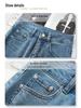 Women's Light Blue High-Waisted Slim-Fit Straight-Leg Jeans - Spring 2025, Pear-Shaped Slimming, Versatile Design