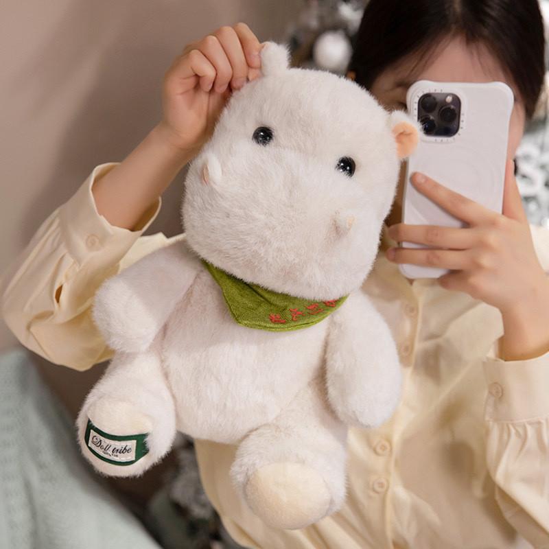 Plush Stuffed Wildlife Toy Elephant Bear Hippo Soft Short Plush Pp Cotton