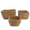 Seagrass Square Baskets – Natural – Set of 3