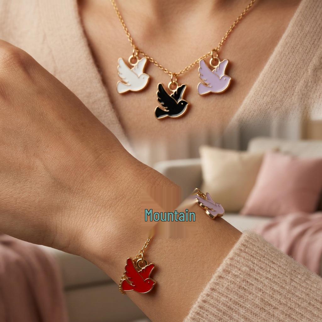 EB-11 Peace Dove Alloy Pendant - Bracelet, Necklace, Keychain, Earrings, Charms