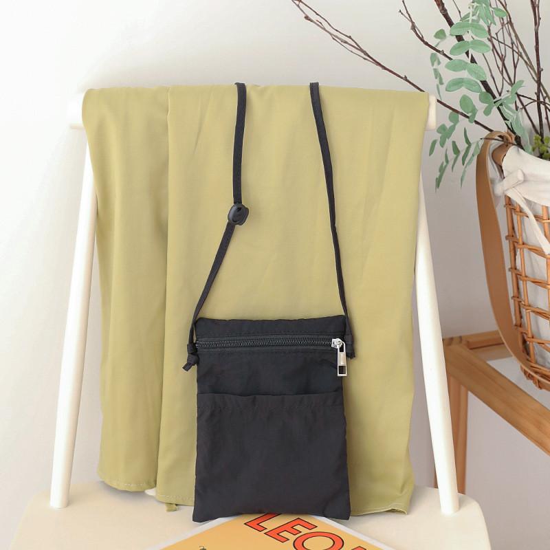 Ielgy Japanese Casual Nylon Cloth Mobile Phone Bag All-Match Shopping Small Shoulder Bag Lightweight One-Shoulder Messenger Trendy