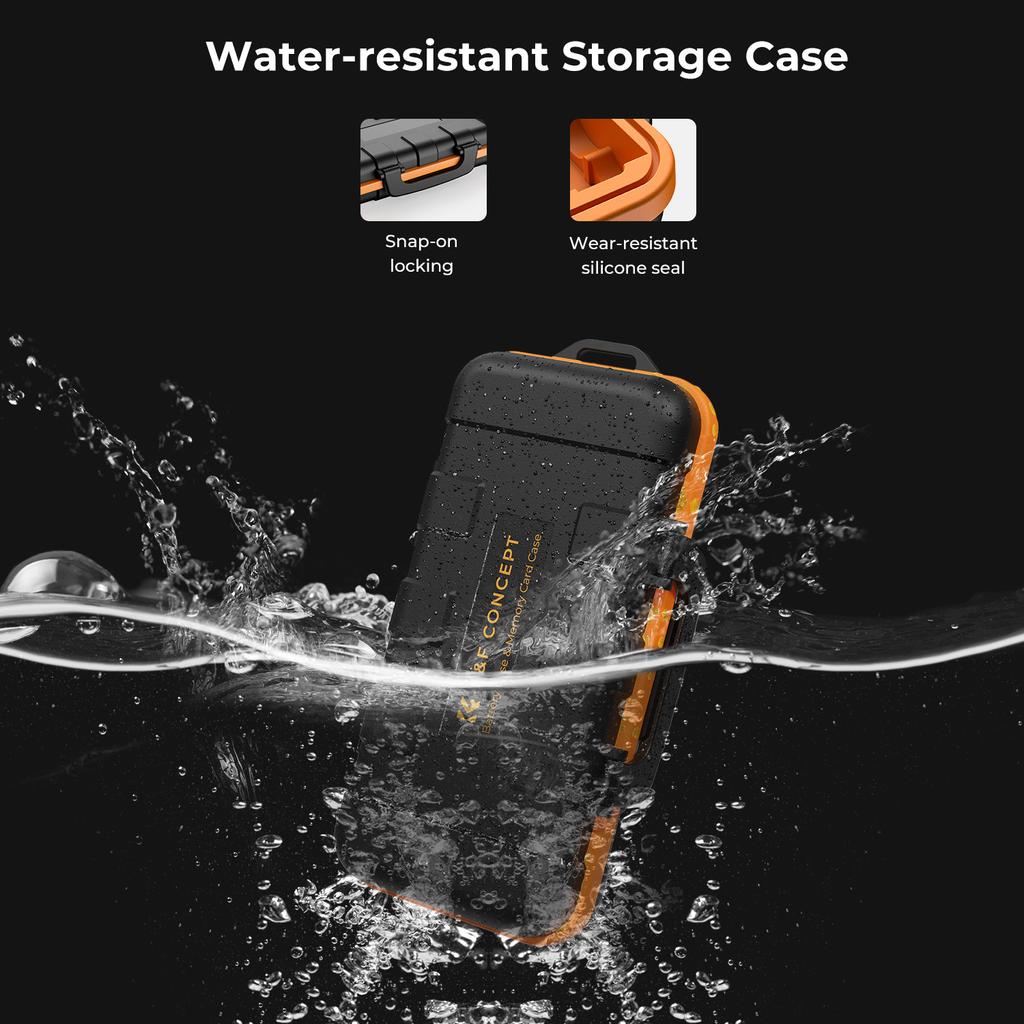 K&F CONCEPT Professional Camera Battery Memory Card Case Quick Lock Durable Compact High-capacity Bag Storage for FW50 EL15 E6NH