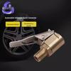 Clip-On Car Air Pump Adapter: American Threaded Nozzle for Quick Conversion