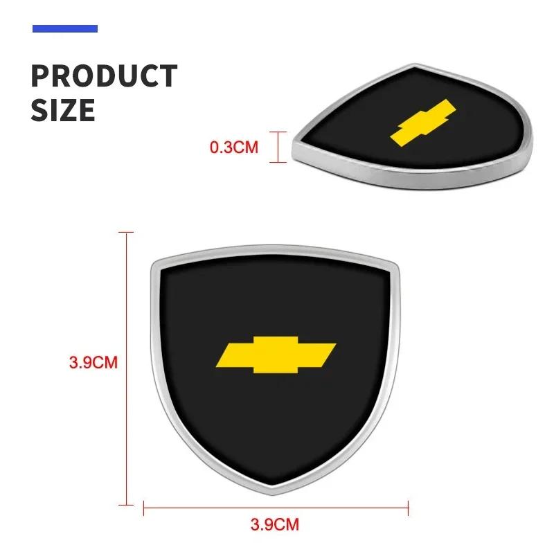 CTVWZ1 3D Metal Car Body Fender Emblem Shield Stickers Decor Auto Accessories For Chevrolet Cruze Lacetti Captiva SS Z71 Equinox Trax