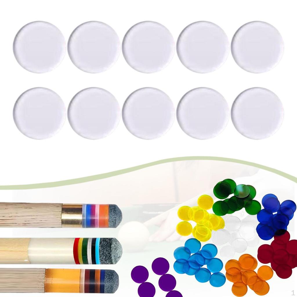 10 Billiard Cue Pads, 0.55 Inch Professional Accessory, Replacement for Outdoor Club Practice.