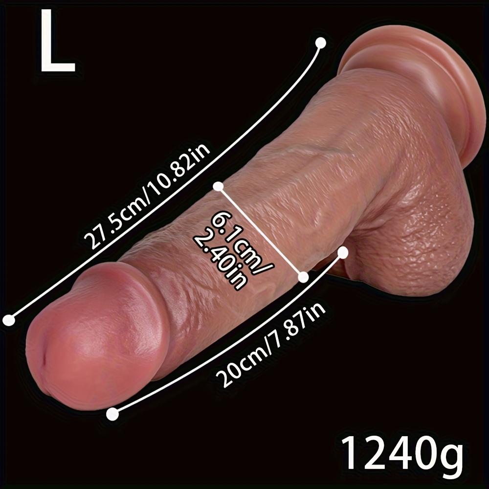 3 Sizes Realistic Veined Silicone Dildo, Clear Vein Texture Penis Toy, Soft Flexible Skin Feel Stimulator for Women Couples, Suction Cup Base