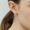 Hyeres-lor Nova Silver (W) One-Touch Earrings HL1E52114W9XXX