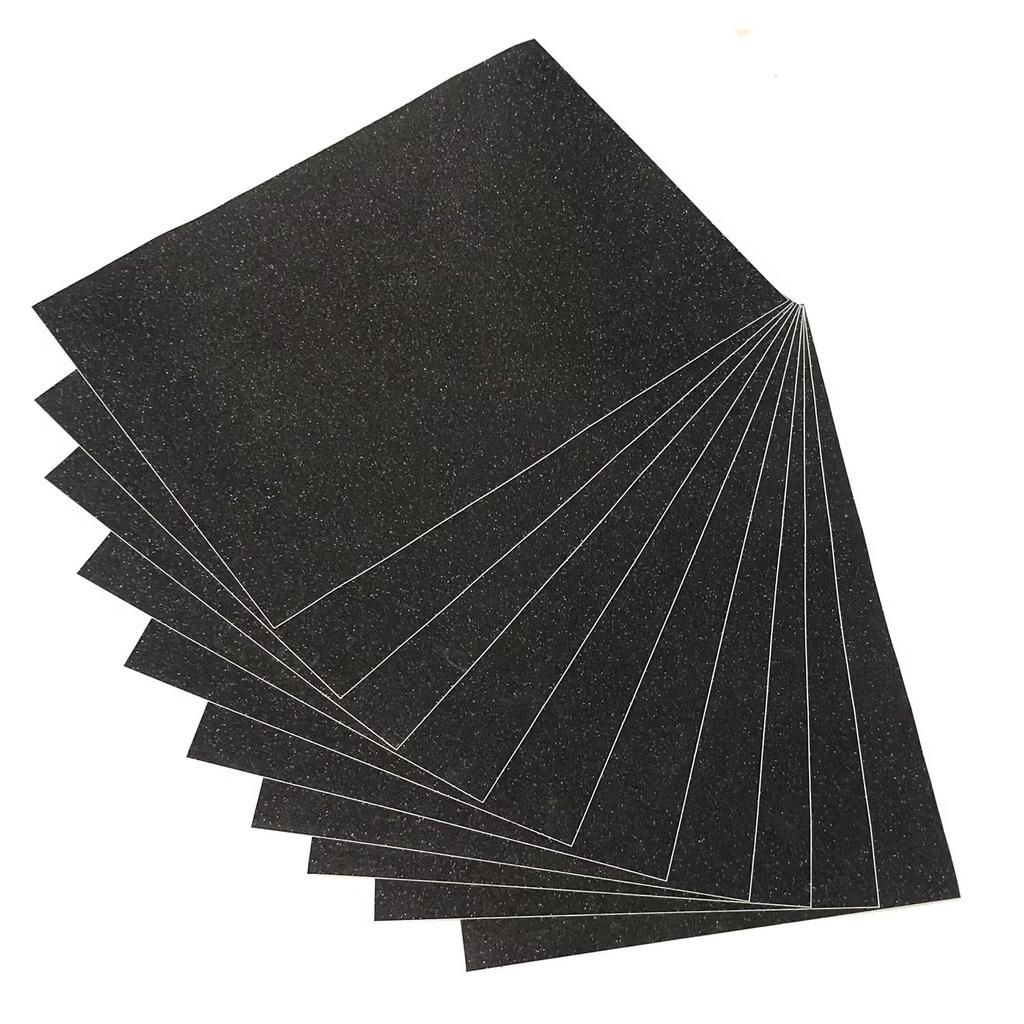 Audiophile Glitter Sticker 10 A4 Fluorescent Sheets for Jumbo A4 Cut To Your Glitter Cheering Fan Colorful Handmade Concert DIY Sparkling Gift Black