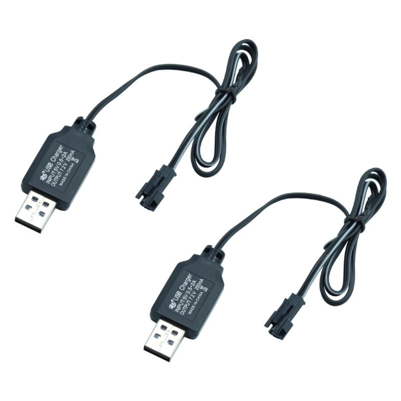 

USB Charging Cable with Overloads Protections for Car and Excavators 7.2V 250mA SM2.0 2P Connectors 1