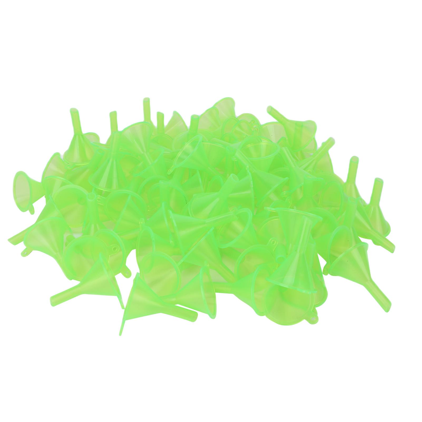 

100 шт. Пластиковая делительная воронка для духов, делительная воронка для тонеров и косметики Green