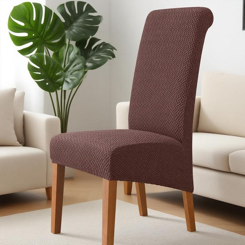 Xl Jacquard Chair Covers For Dining Room Elastic Stretch Chair Slipcover