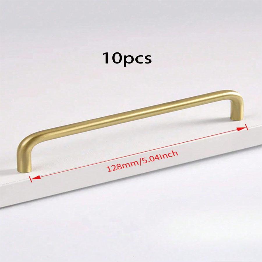 10pcs Solid Aluminum Alloy Kitchen Furniture Cabinet Knobs and Handles Funiture Door Pulls Wardrobe Cabinet Knob Drawer Handles