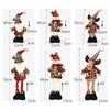 Christmas Doll Ornaments Santa Claus Snowman Elk Standing Doll Adjustable Flexible Home Hotel Shopping Mall Decor Xmas Gift