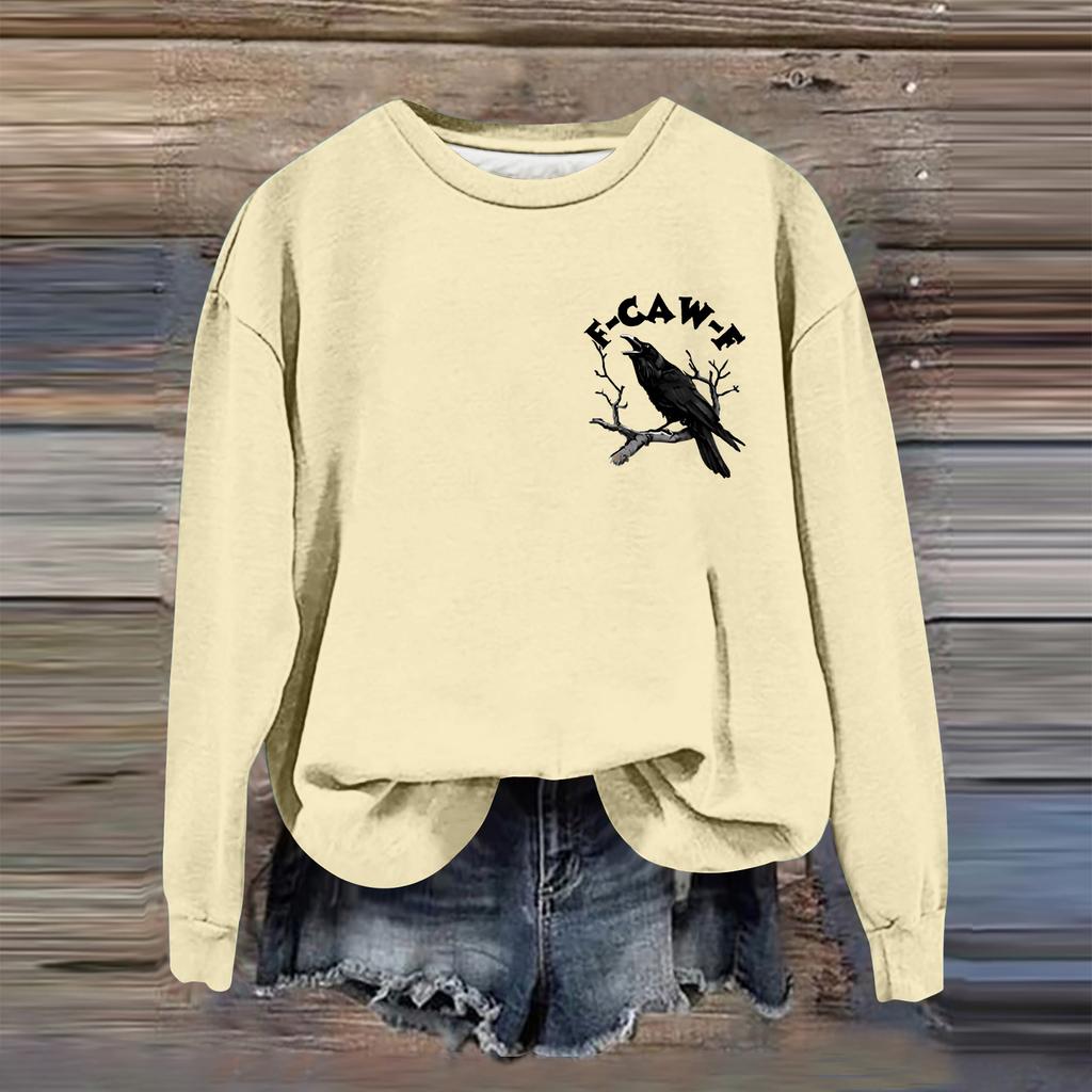 Women's Fashion Casual Long Sleeve Loose Printed Sweatshirt