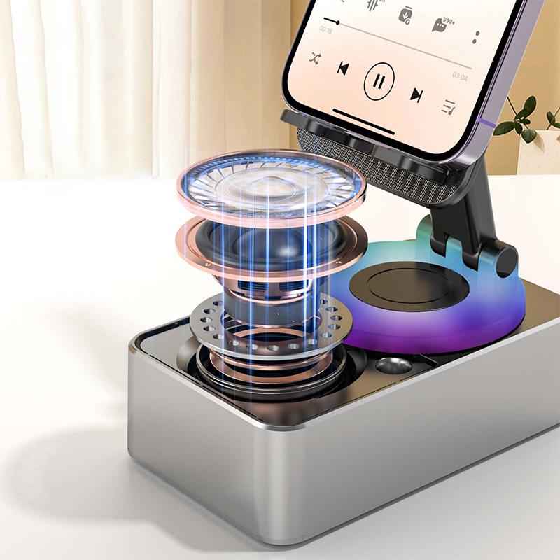 Cell Phone Stand With Bluetooth-Compatible Speaker Adjustable Portable Desktop Bracket Folding Desktop Live Lazy Stand Anti-Slip