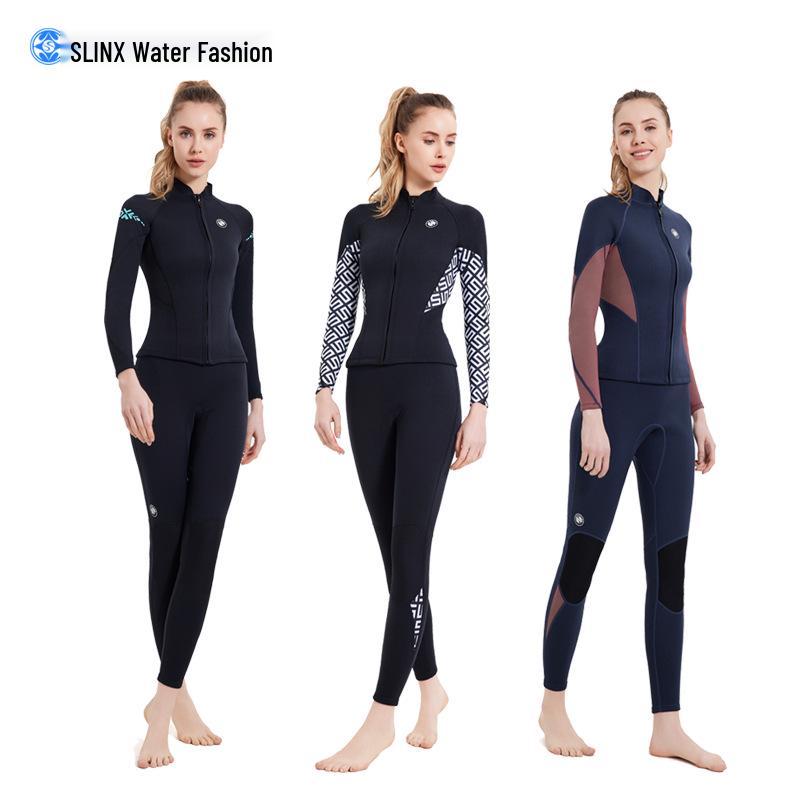 In-Stock 2mm Women's Split Wetsuit for Cold Protection & Jellyfish Safety - Ideal for Surfing & Winter Swimwear