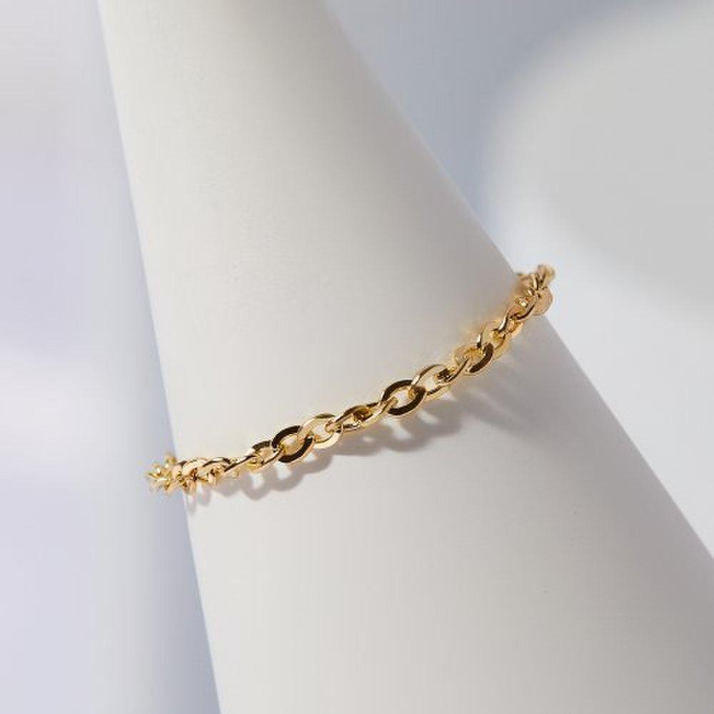 14K Gedrehte Gehammerte Kette Gold Ring Typ B