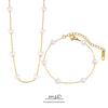 Heart Pearl Bracelet & Necklace Set: Elegant, Niche Design, High-End Choker, Fresh and Sweet Jewelry.