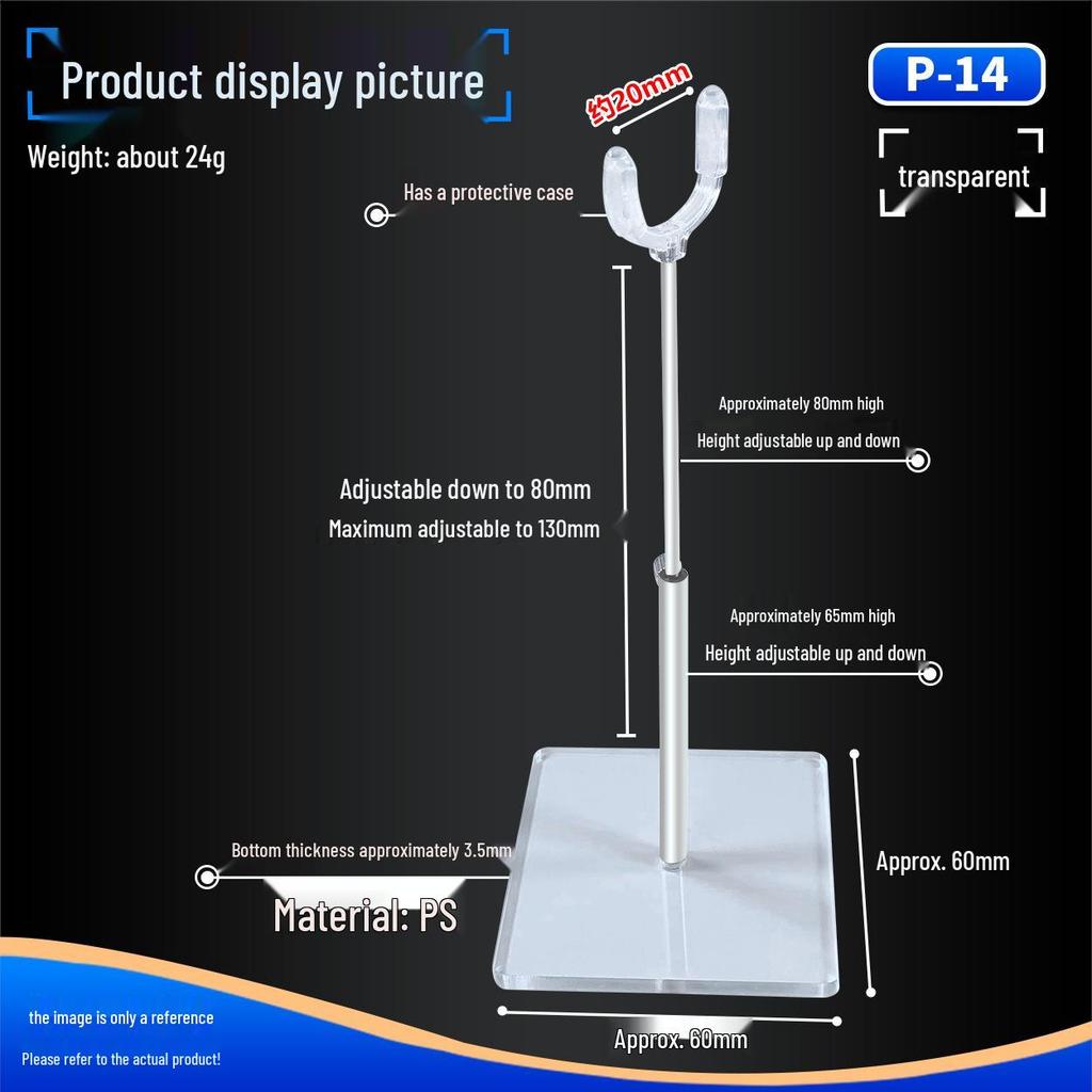 Adjustable BJD Doll Stand for 8 to 12-Point Dolls with Custom Makeup and Height Control