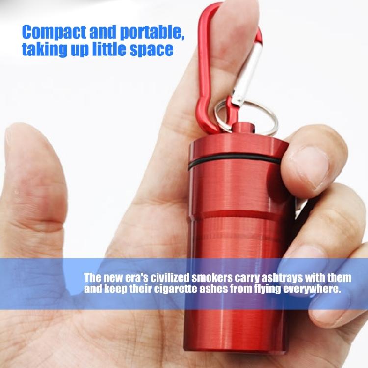 Convenient Sealed Ashtray for Outdoor Aluminum Alloy Small Items Container Odor Proof Easy To Clean for Adventurers
