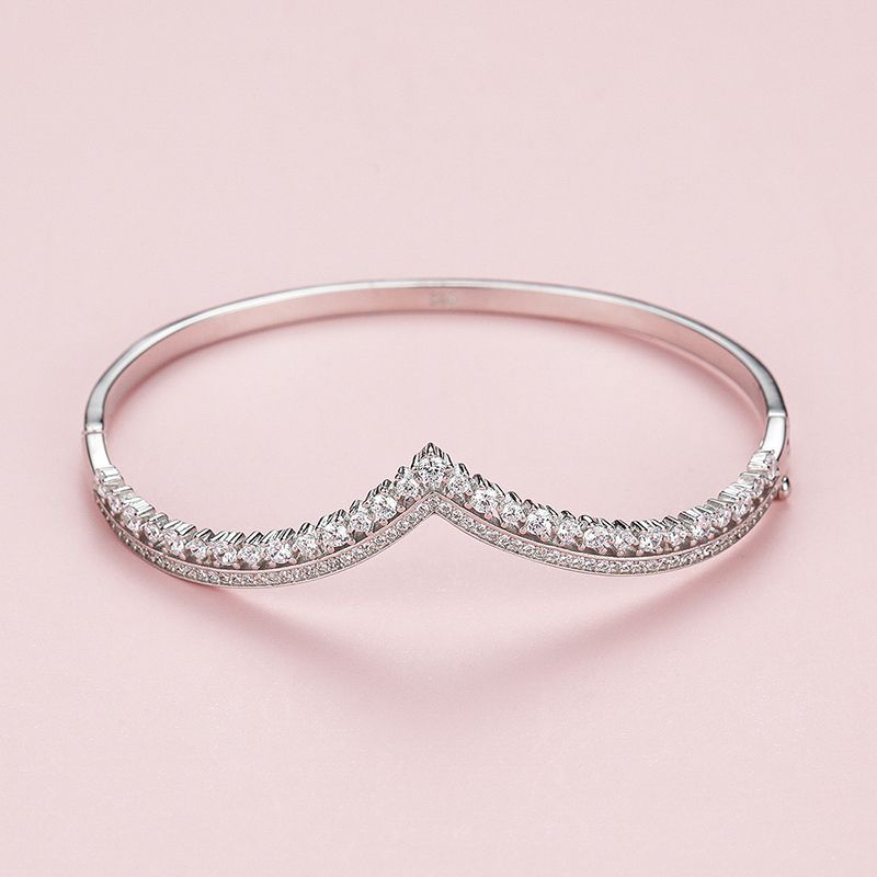 Tancise klasyczna 925 srebro bransoletka z cyrkoniami biżuteria geometryczny koralik łańcuch Link bransoletki moda grzywny prezent ślubny dla dziewczyny kobiet