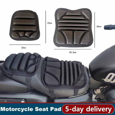 2'li Paket Motosiklet Koltuk Pedi 3D Konfor Jel Yastık Koltuk Nefes Alabilir Evrensel Darbe Emici Koltuk Kılıfı Gelişmiş Dağ İçin