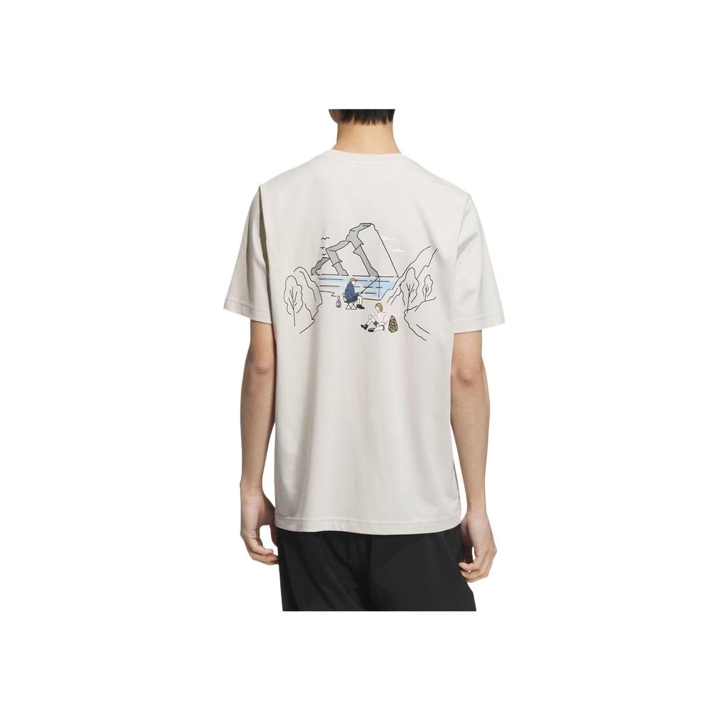 Adidas Graphic Short Sleeve T-Shirt Unisex Tops Brown KC3063