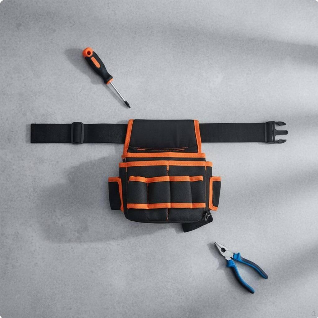 Waist Tool Bag Waterproof Electrician Pouch Wear Resistant Repair for Electricians,