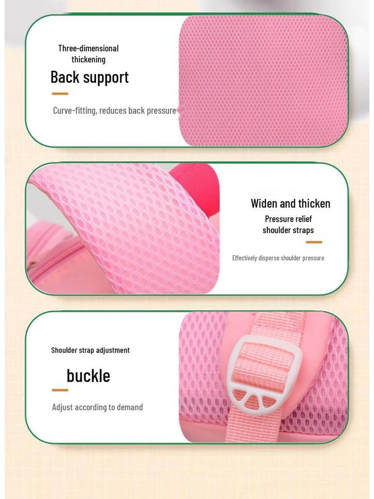 Korean Style Lightweight Girls' School Backpack for Ages 3-6